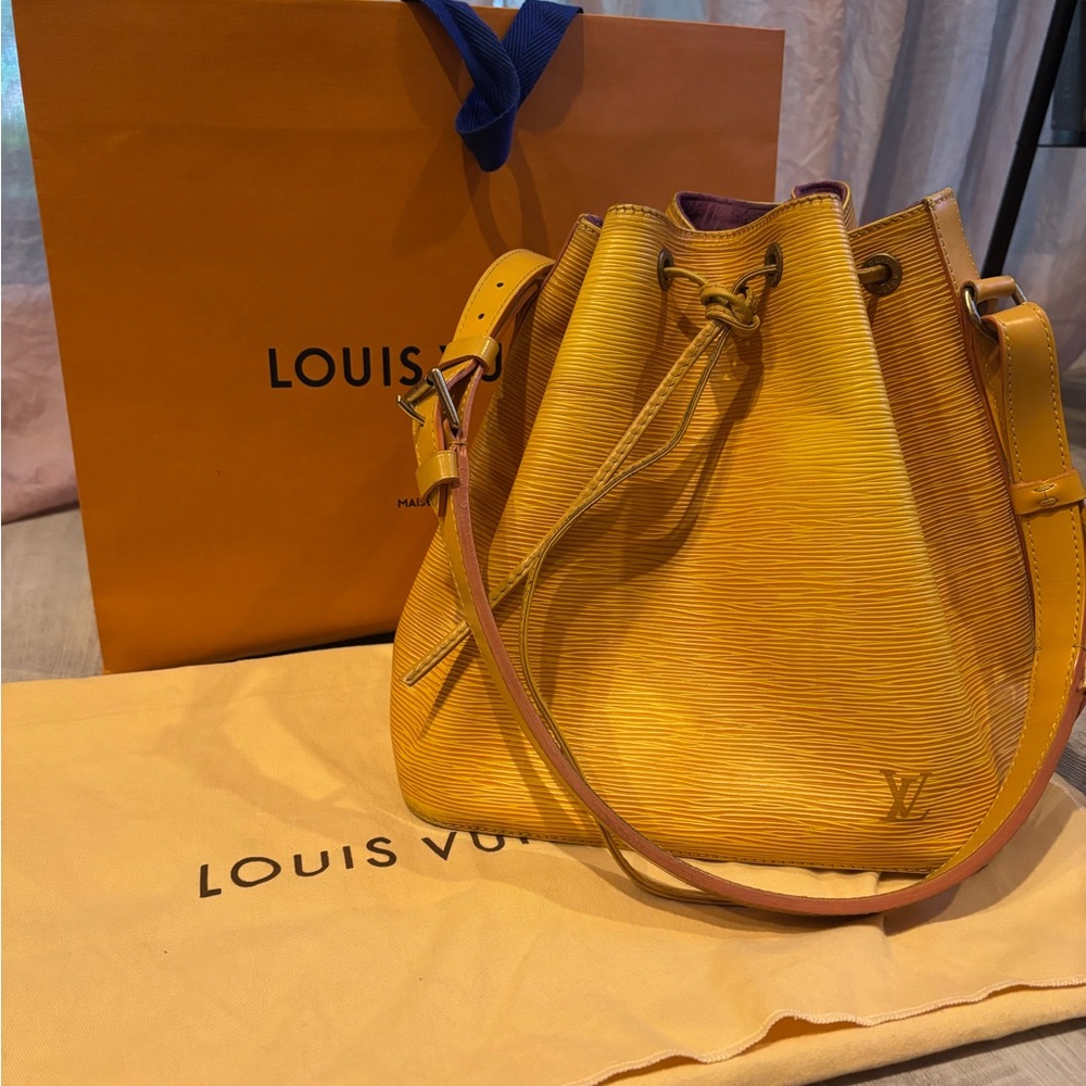 Louis Vuitton Yellow Bucket Bag